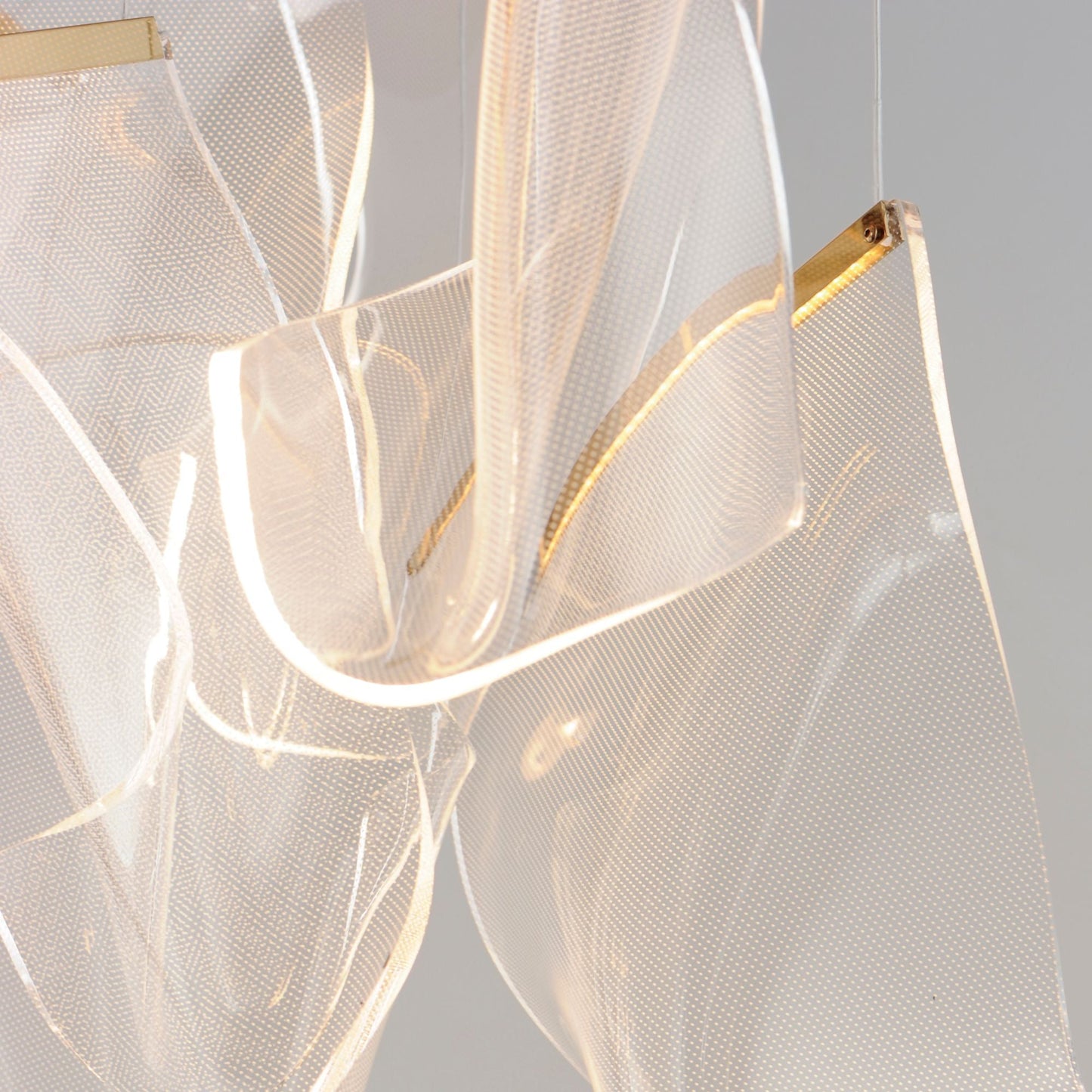 ET2 Rinkle 36 1/4" Wide French Gold LED Multi-Light Pendant