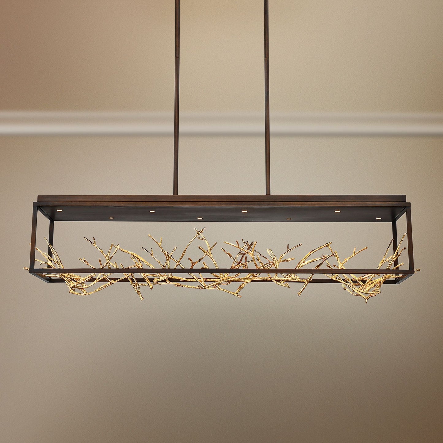 Eurofase Aerie 44" Bronze LED Kitchen Island Modern Linear Pendant