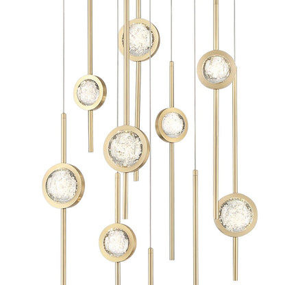 fase Barletta 24" Wide Brass Anodized Aluminum LED Chandelier