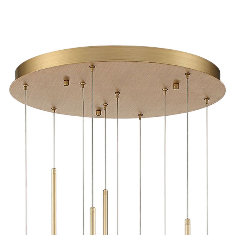 fase Barletta 24" Wide Brass Anodized Aluminum LED Chandelier