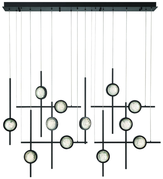 fase Barletta 53" LED Chandelier  Black