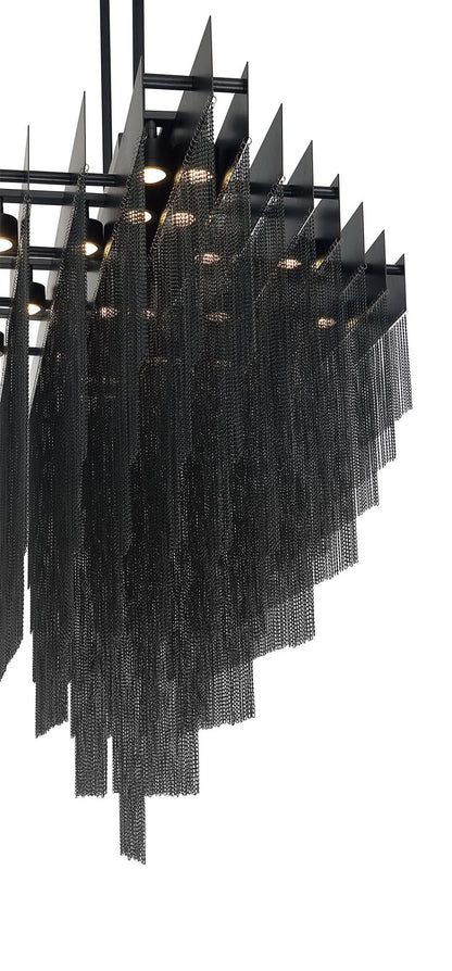 fase Bloomfield 31 In. x 28.50 In. Integrated LED Chandelier in Black