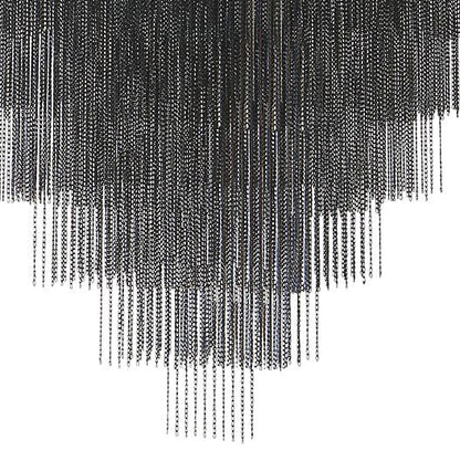 fase Bloomfield 31" Wide Black LED Oval Chandelier