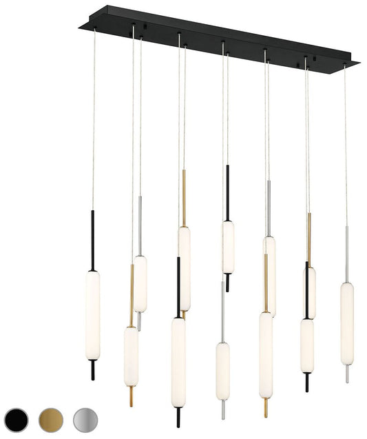 fase Cumberland 21.75 In. x 7.25 In. Integrated LED Chandelier in Black