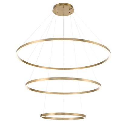 Eurofase Lighting Spunto Three-Tier 61" Wide 3000K LED Ring Chandelier