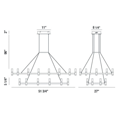 Eurofase Lighting Altamont 30 Light 52" Wide LED Chandelier