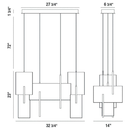 Eurofase Lighting Coburg 9 Light 33" Wide LED Chandelier