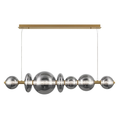 Eurofase Lighting Atomo 56" Wide 3000K LED Abstract Linear Chandelier