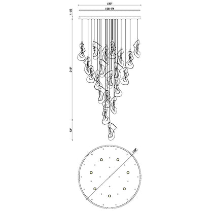 Eurofase Lighting Norah 39" Wide Crystal Chandelier