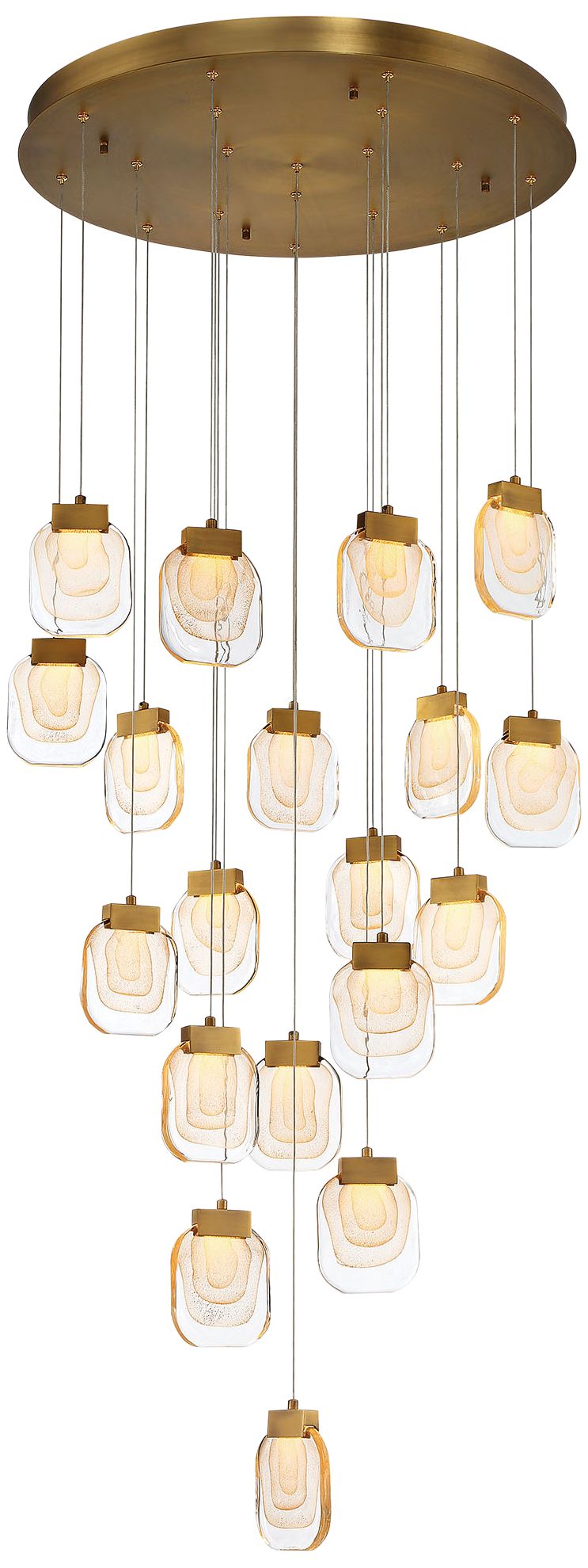fase Paget 28 3/4" Wide Gold LED Multi-Light Pendant