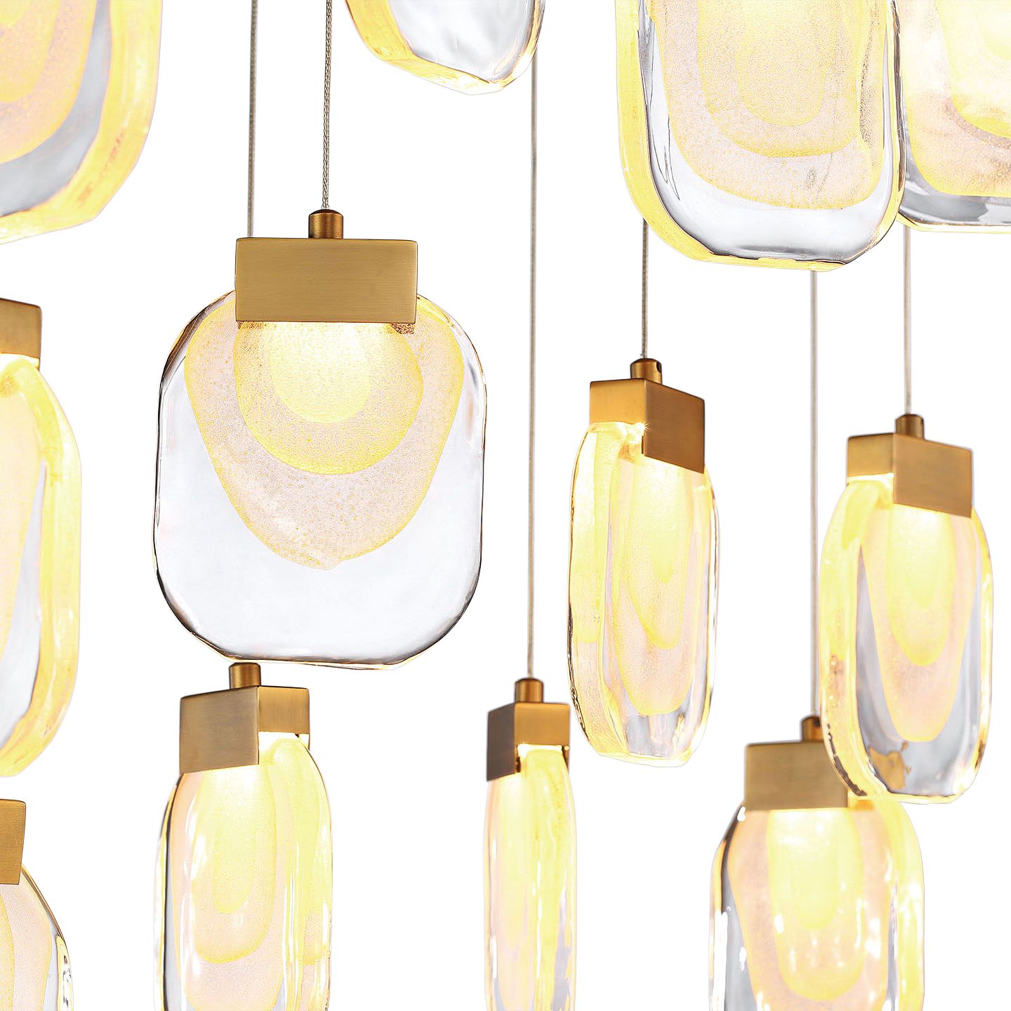 fase Paget 28 3/4" Wide Gold LED Multi-Light Pendant