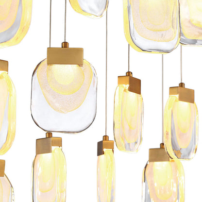 fase Paget 28 3/4" Wide Gold LED Multi-Light Pendant