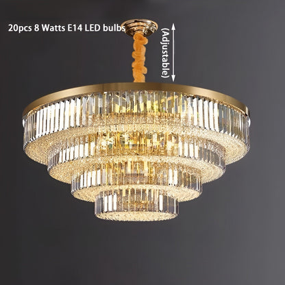 Affi | Contemporary crystal ceiling chandelier, 31.5"By Miron Demid LLC