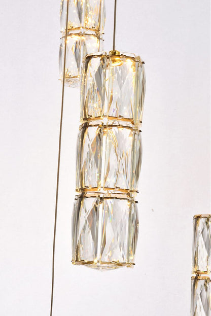 Elegant Lighting Polaris 42" Led Chandelier in GoldBy Elegant Furniture & Lighting