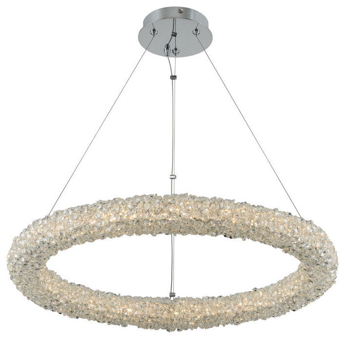 Allegri 035552-FR001 Lina 26"W LED Ring Chandelier - ChromeBy Allegri Crystal by Kalco Lighting