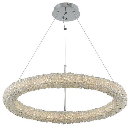 Allegri 035552-FR001 Lina 26"W LED Ring Chandelier - ChromeBy Allegri Crystal by Kalco Lighting
