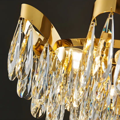 Albisola Superiore | Aristocratic Gold Crystal Ceiling Chandelier, 15 Lights - Dia31.5" / Dia80cmBy Miron Demid LLC