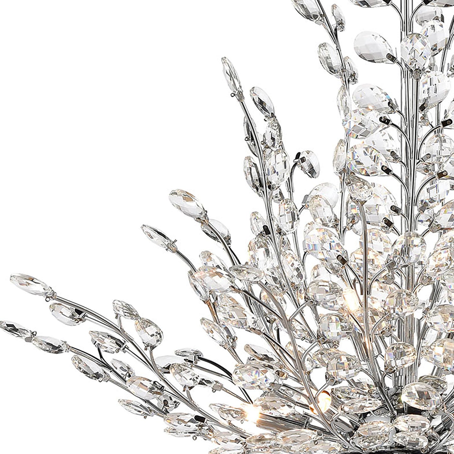 Crystique 9-Light Chandelier, Polished Chrome With Clear CrystalBy ELK Group International