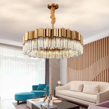 Milano Crystal Chandelier, Diameter 32"By MORSALE