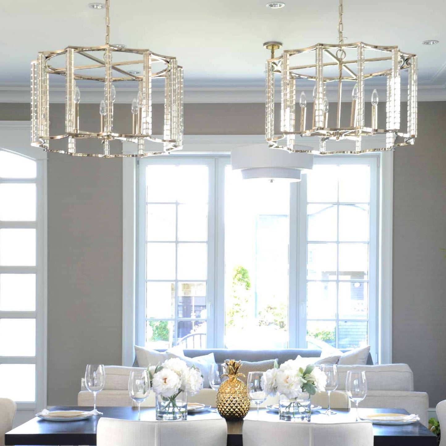 Crystorama Lighting Group 8856 Carson 6 Light 28"W Crystal - Polished NickelBy Crystorama Lighting