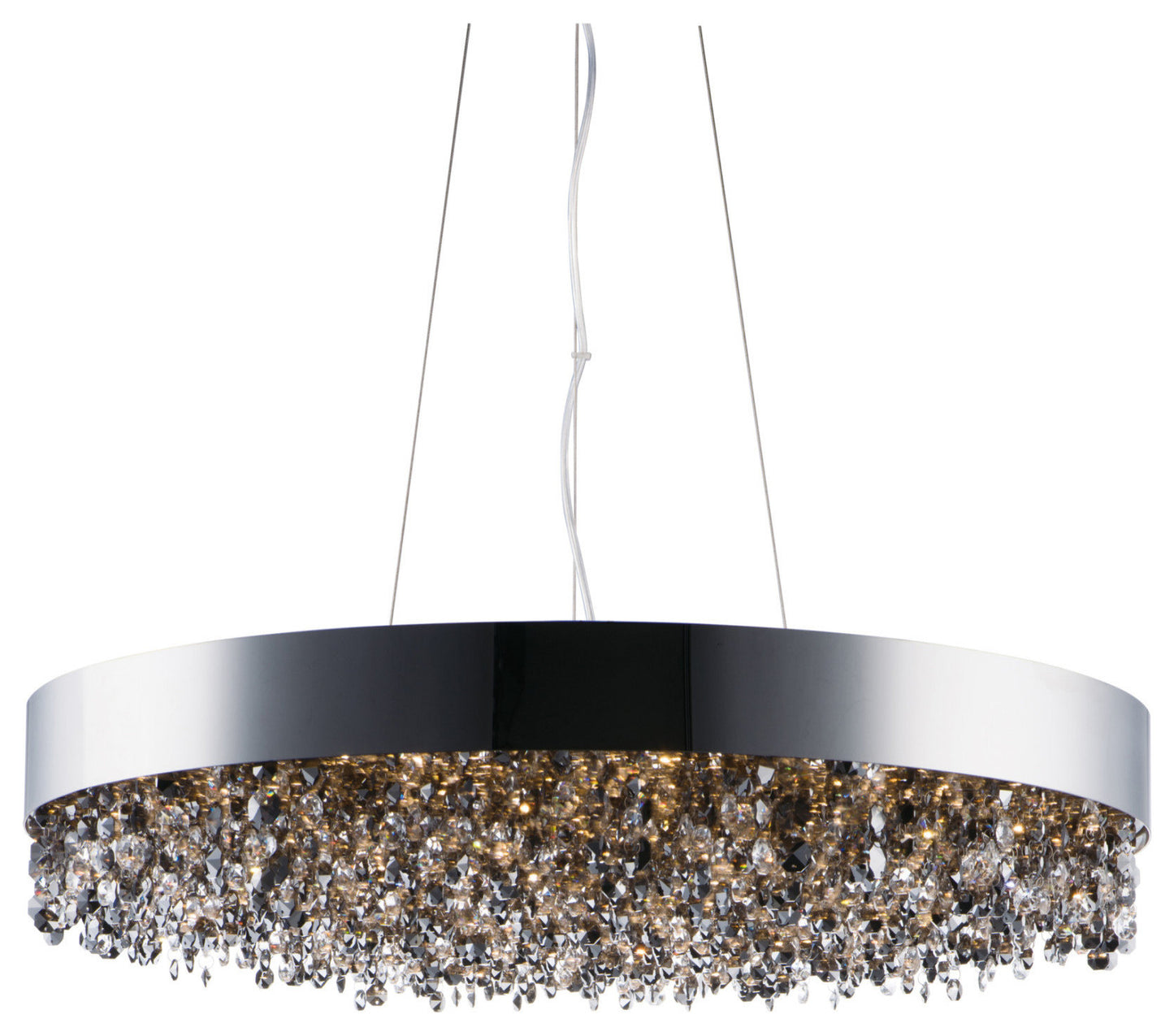 Maxim 39657MSK Mystic 30"W LED Crystal Drum Chandelier - Polished ChromeBy Maxim Lighting International
