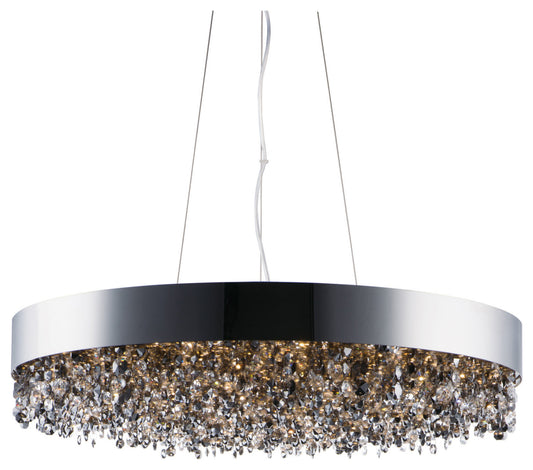 Maxim 39657MSK Mystic 30"W LED Crystal Drum Chandelier - Polished ChromeBy Maxim Lighting International