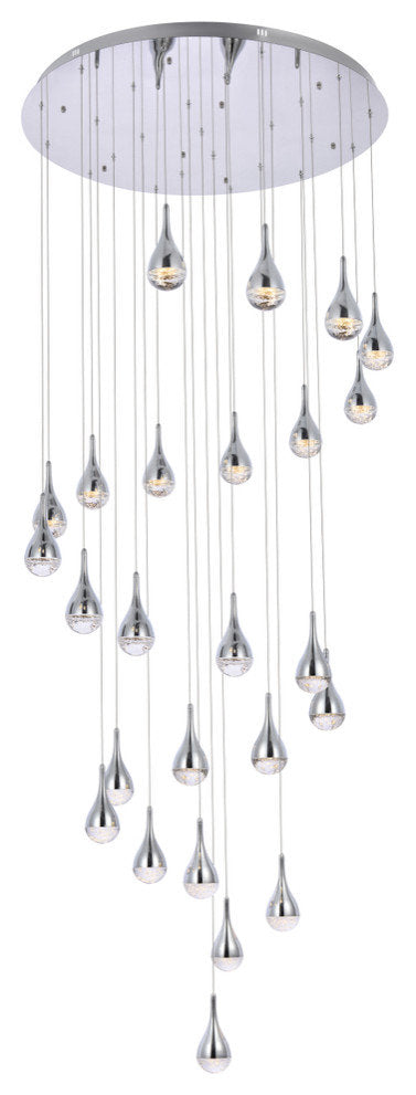 Elegant Lighting Amherst 42" Led Chandelier in ChromeBy Elegant Furniture & Lighting