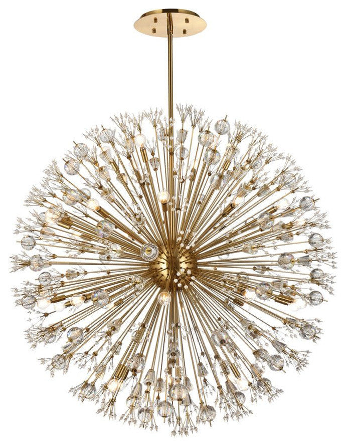 Elegant Lighting 2500D50 Vera 34 Light 50"W Crystal Sputnik - ChromeBy Elegant Furniture & Lighting