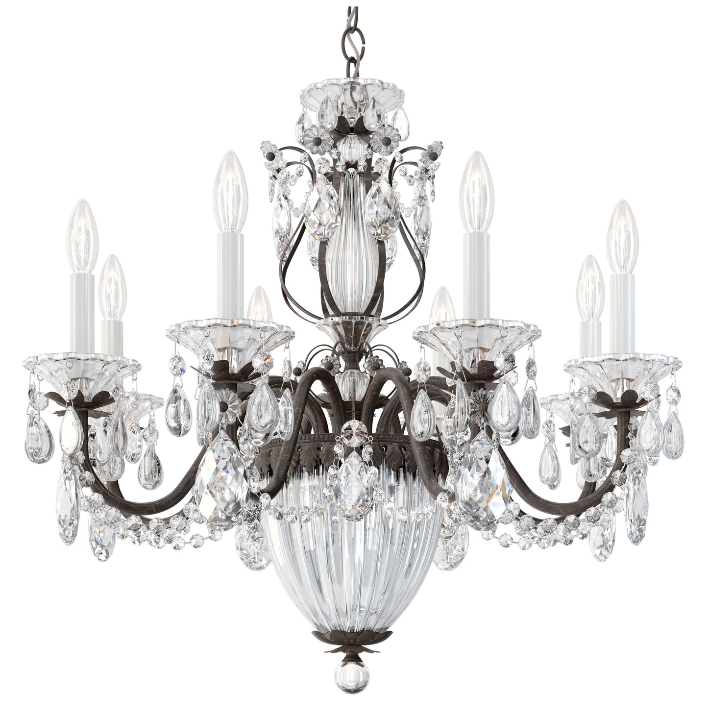 Schonbek 1238N-76H 11 Light Crystal Chandelier, Heirloom BronzeBy Schonbek