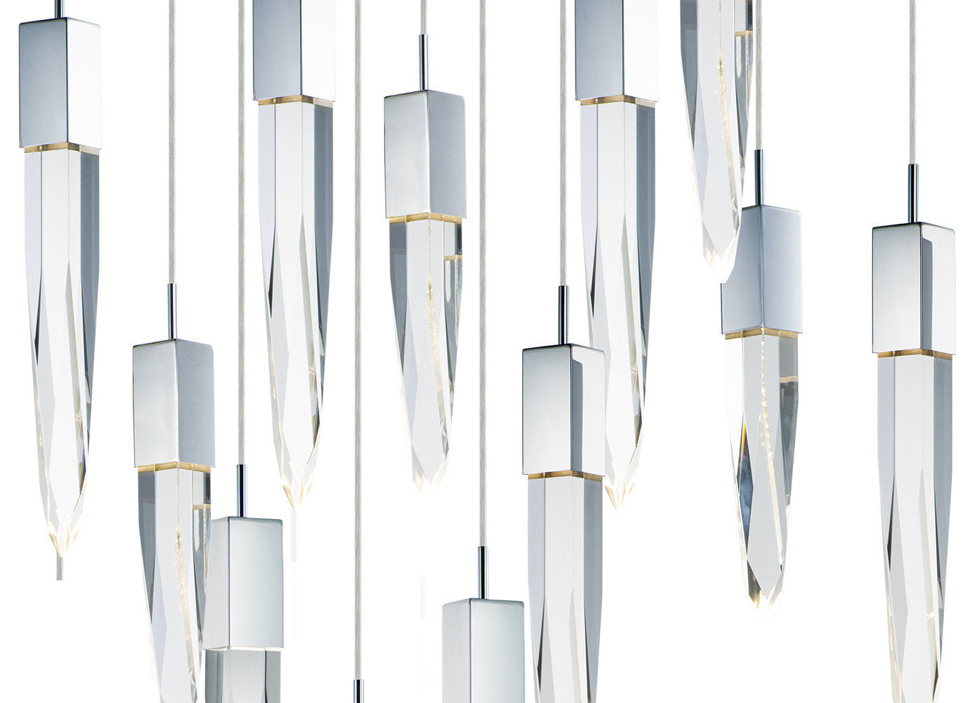 ET2 E31248-20 Quartz 12 Light 39"W LED Linear Pendant - Polished ChromeBy ET2 Contemporary Lighting