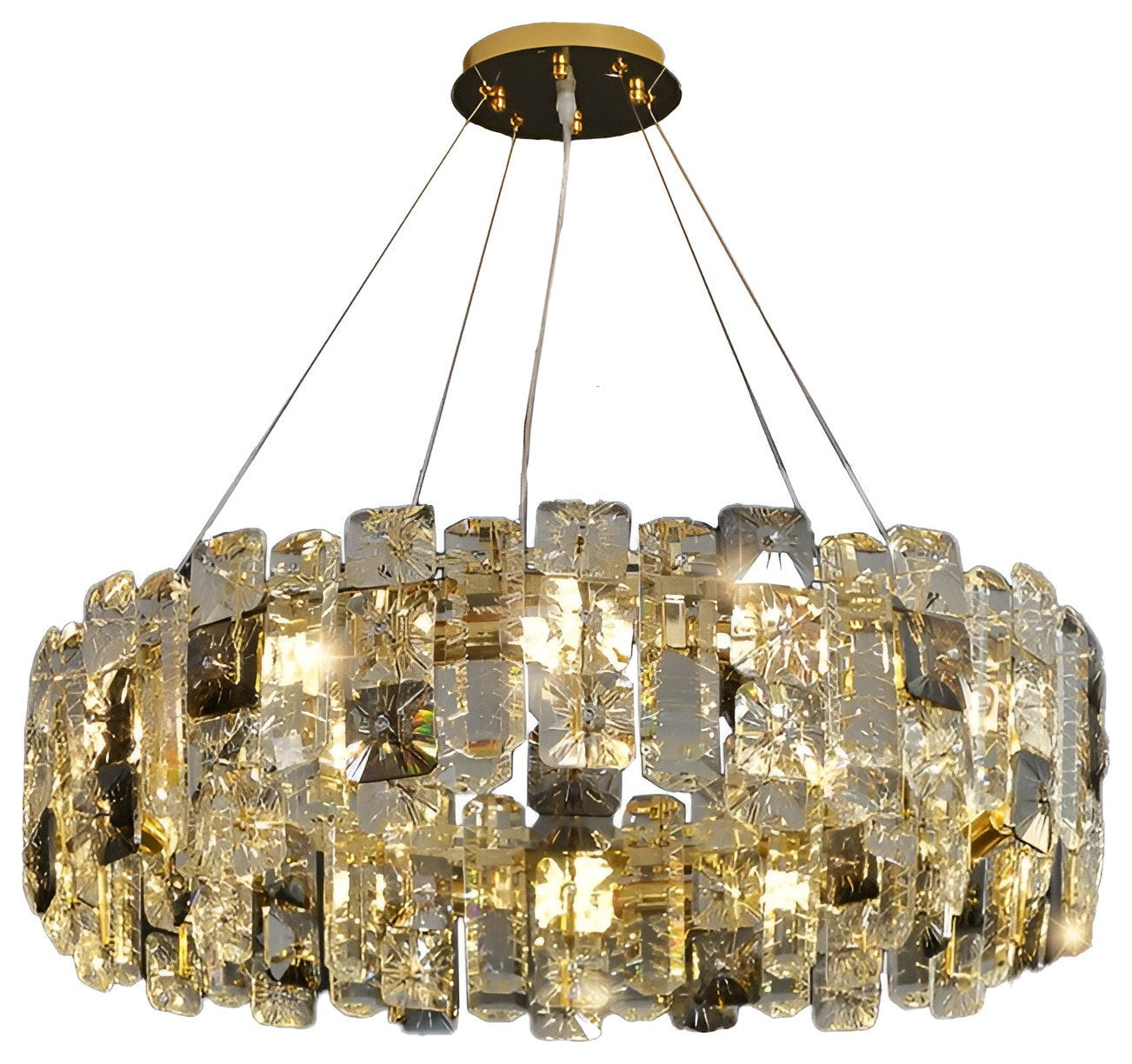 Zambrone | Luxury Round Crystal Chandelier for Living Room, 12bulbsBy Miron Demid LLC