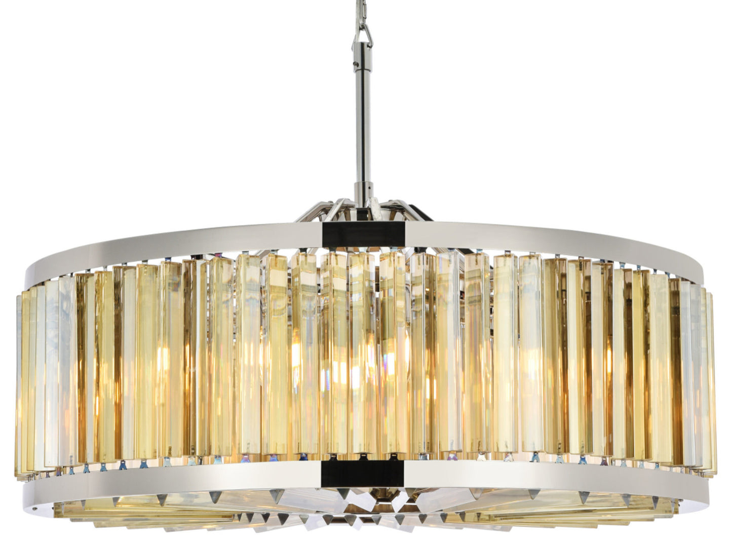 Elegant Lighting 1203D35-GT/RC Chelsea 10 Light 36"W Crystal Drum - PolishedBy Elegant Furniture & Lighting