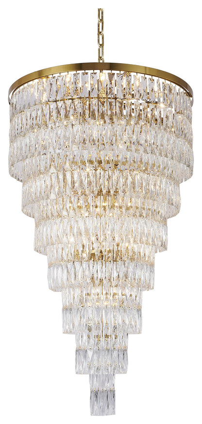 32"D 39-Light Gold Crystal ChandelierBy Design Living