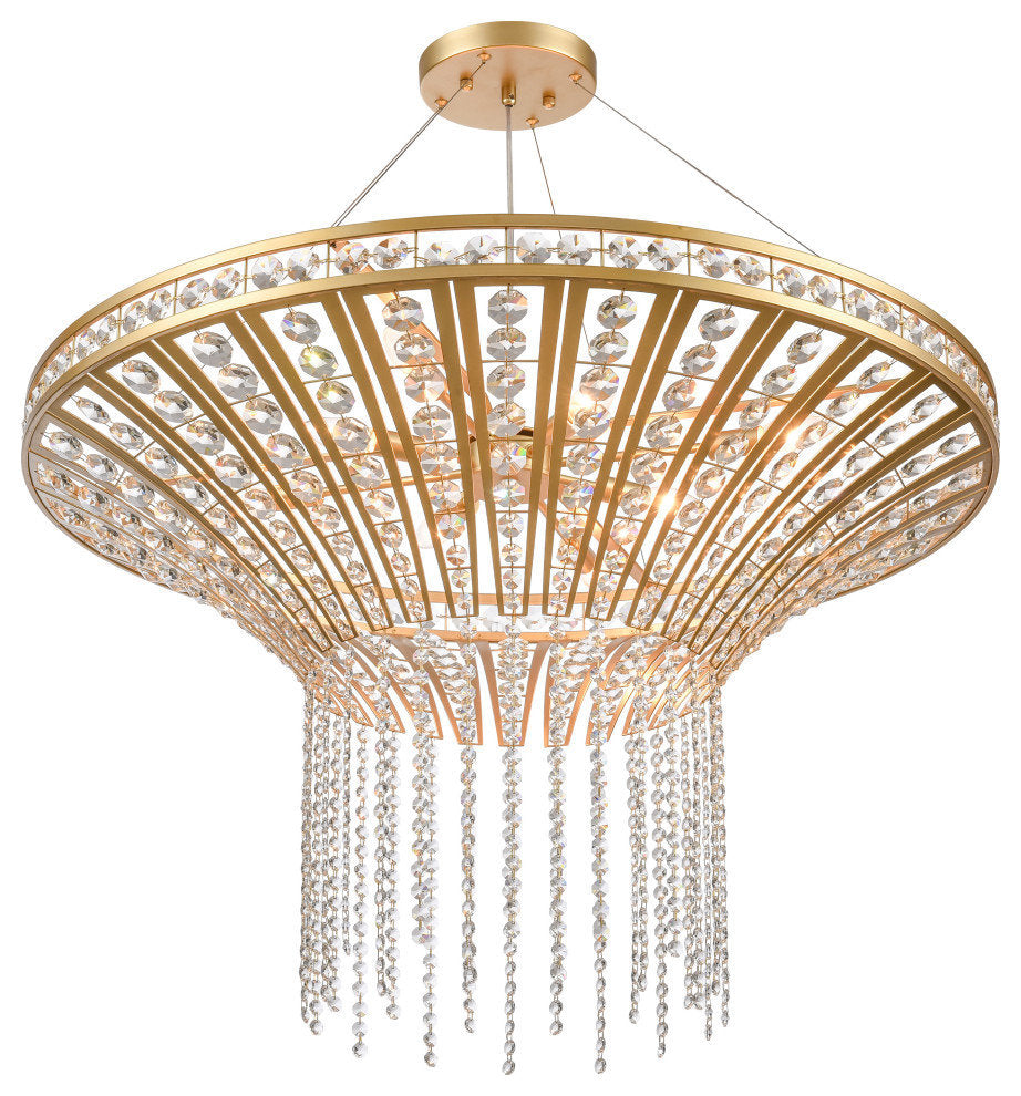 Fantania 36'' Wide 8-Light Chandelier Champagne GoldBy ELK Group International