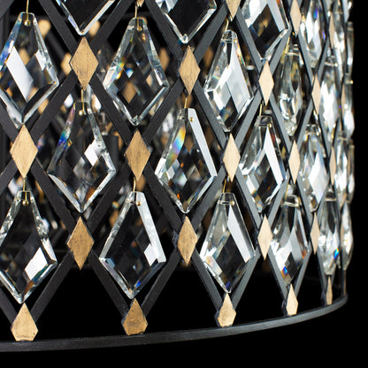 Varaluz 345P06 Windsor 6 Light 25"W Crystal Drum Chandelier - French GoldBy Varaluz