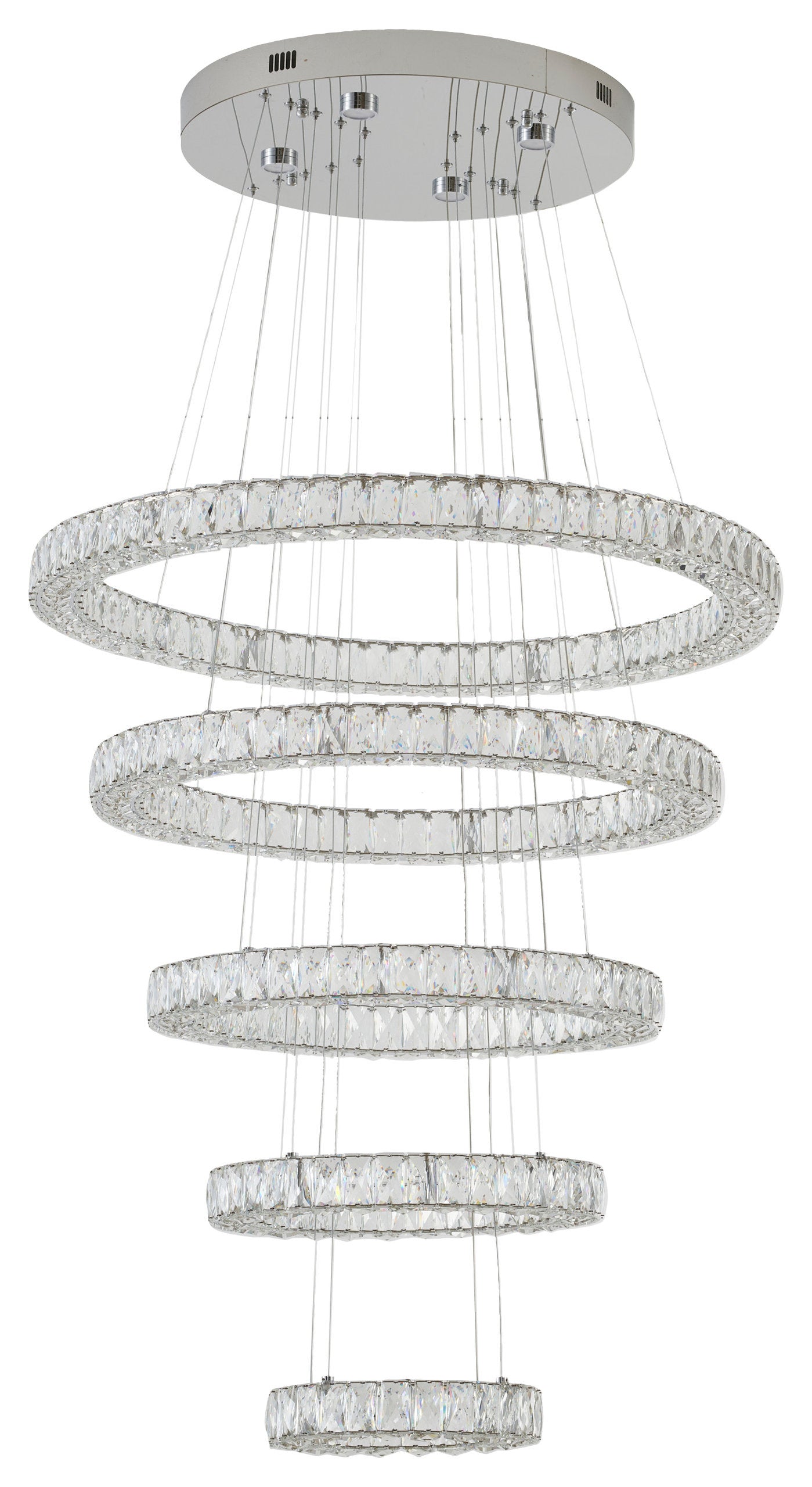 Triple Sided Clear Crystal Ring ChandelierBy Design Living