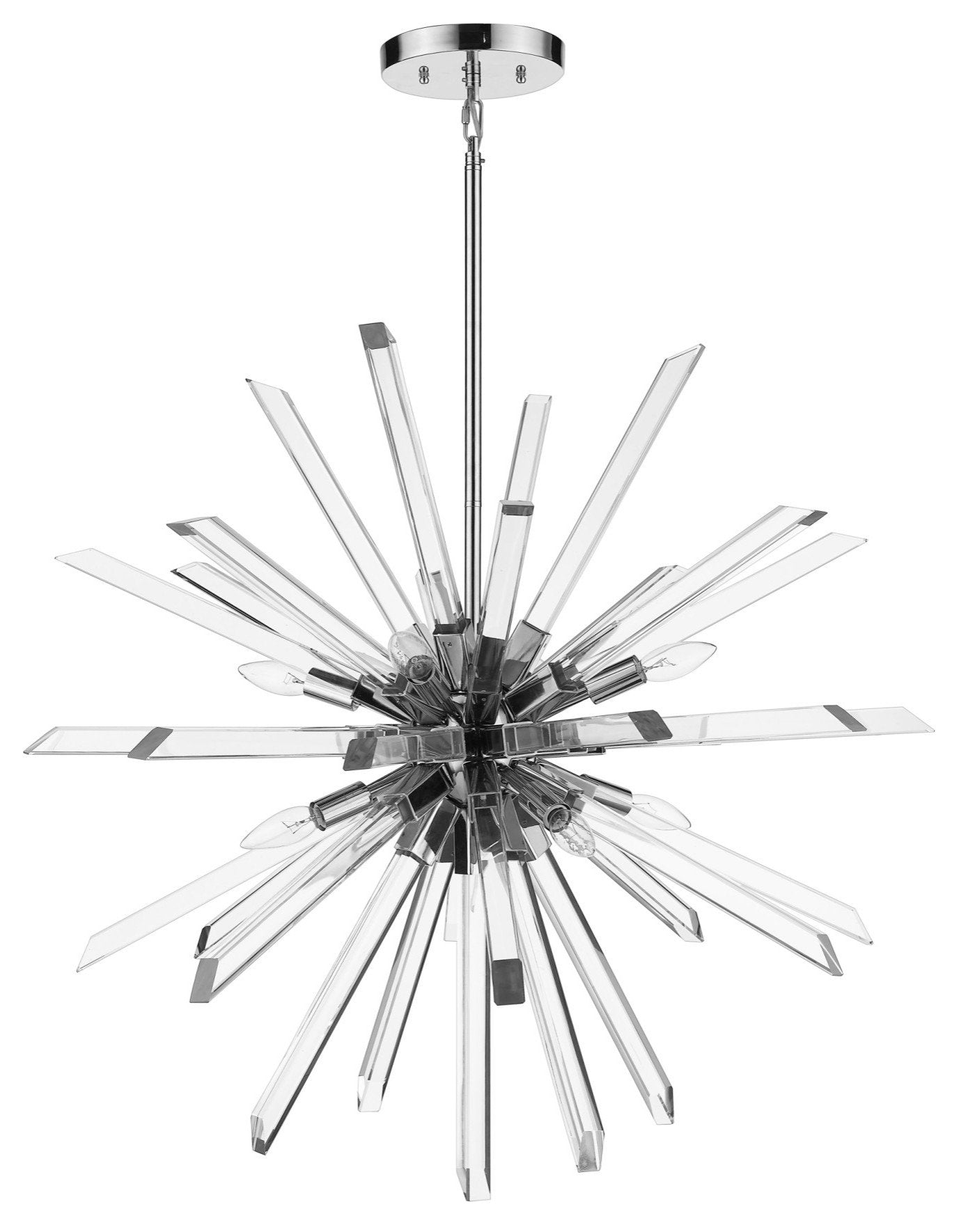 Z-Lite 4003-8 Burst 8 Light 33"W Crystal Globe Sputnik Chandelier - ChromeBy Z-LIte