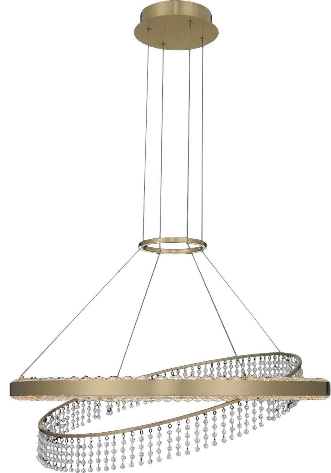 Pendant Kalco Saturno Casual Luxury 0-Light Brushed Brass ClearBy KALCO LIGHTING