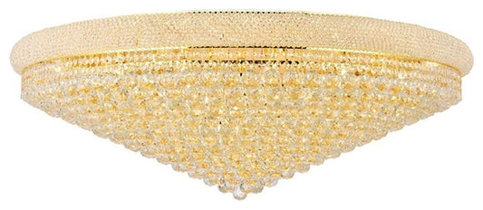 Elegant Lighting Primo 33-Light Metal & Crystal Flush Mount in GoldBy Elegant Furniture & Lighting