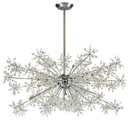 Modern Contemporary Luxe Twenty Light Chandelier in Polished Chrome FinishBy Bailey Street Home