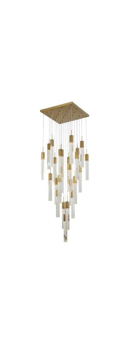 25-Light Gold Stainless Steel Chandelier With CrystalsBy Design Living