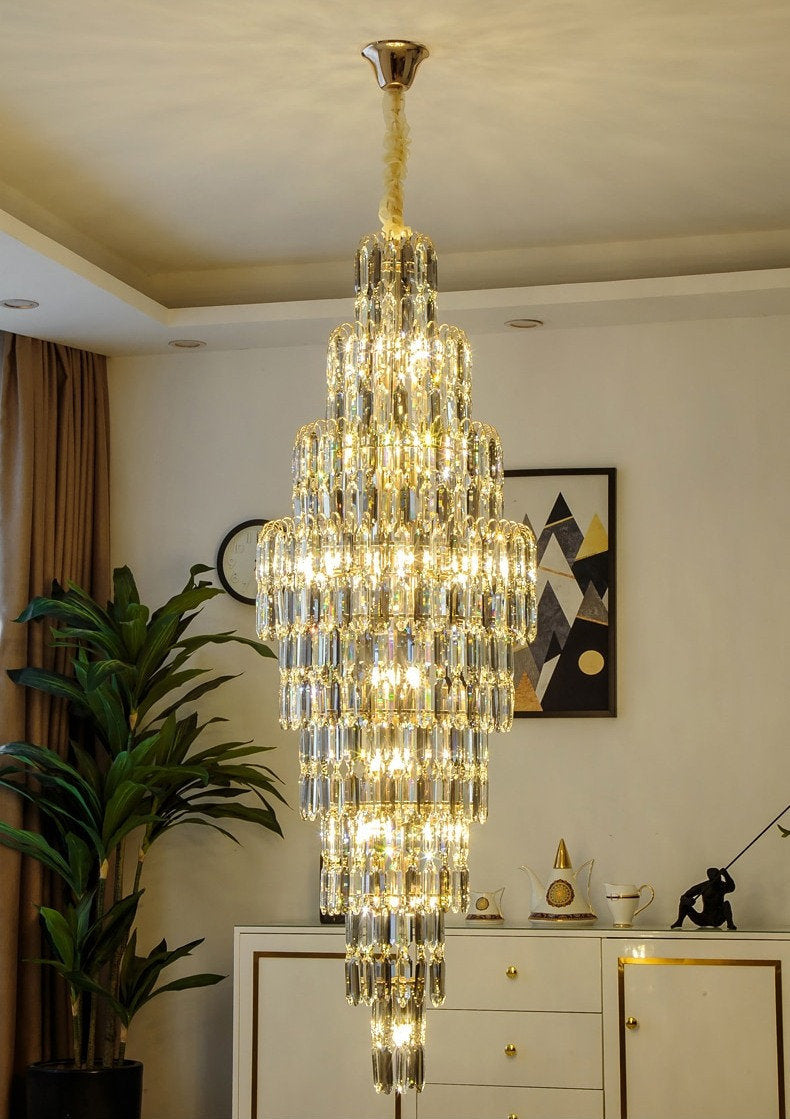 Saint-Cezaire-sur-Siagne | Stunning Large Crystal Chandelier, Dia19.7"By Miron Demid LLC