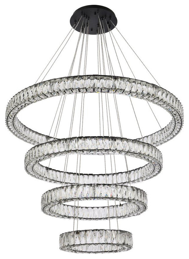 Modern Black 4-Light ChandelierBy Home Living