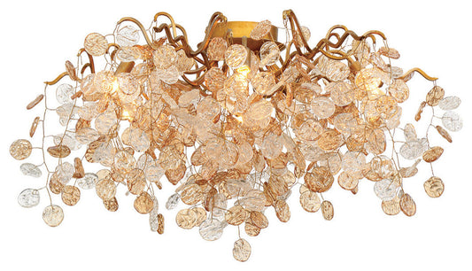 Eurofase Lighting 29057 Campobasso 7 Light 27"W Flush Mount - GoldBy Eurofase Lighting