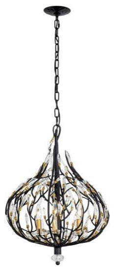 Bask 3-Light Pendant In Glam Style, 25"Hx18"WBy Varaluz