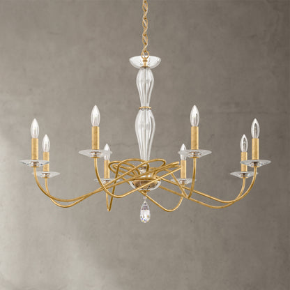 Schonbek Vx1008N-22H 8 Light Crystal Chandelier, Heirloom GoldBy Schonbek