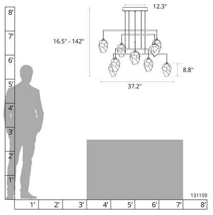 Chrysalis 10-Small Crystal Mobile Pendant, Black/Black Crystal, StandardBy Hubbardton Forge