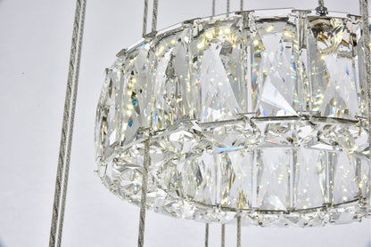 Elegant Lighting 3503G5L Monroe 5 Light 26"W LED Crystal Ring - GoldBy Elegant Furniture & Lighting