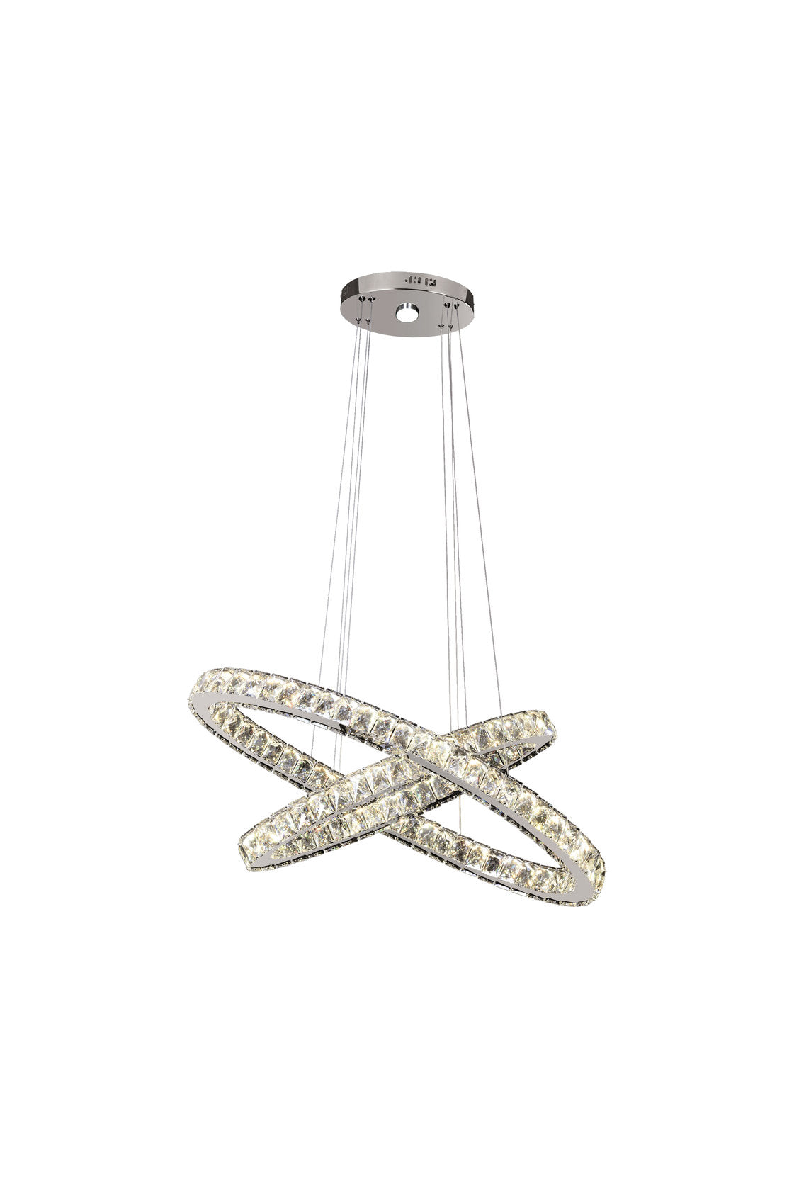 Double Crystal Oval Ring LED Light FixtureBy Design Living