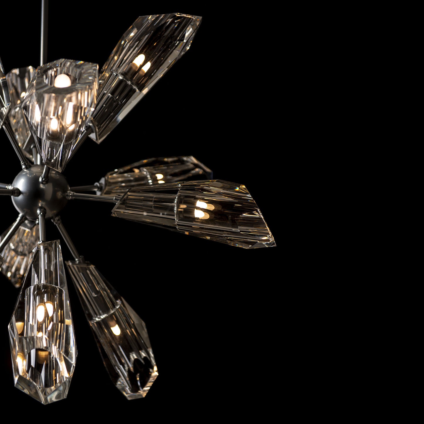 Luma 12-Light Starburst Pendant - Sterling - CrystalBy Hubbardton Forge